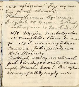 Notatnik nr 64 z odręcznymi notatkami Erazma Majewskiego z okresu od 25.07.1906 r. do 05.01.1907 ...