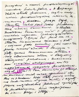 Rękopis wykładów Józefa Żurowskiego z zakresu archeologii przedhistorycznej  strona 69: "[…]...