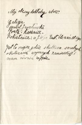 List (rękopis) od hr. Władysława Krasińskiego do Erazma Majewskiego  strona 2
