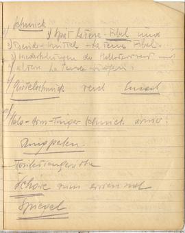 Fragment brulionu Józefa Żurowskiego z notatkami w języku niemieckim na temat kultury merowińskie...