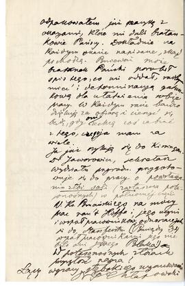 List od F. Chłapowskiego do Erazma Majewskiego (rękopis)  strona 4
