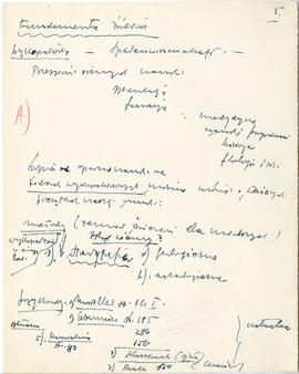 Rękopis szesnastu wykładów Józefa Żurowskiego pt. "Początki kultury ludzkiej" z roku ak...