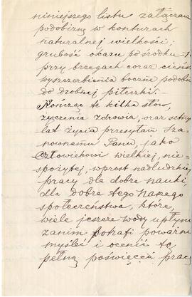 List od Feliksa Grodzkiego do Erazma Majewskiego (rękopis)  strona 2