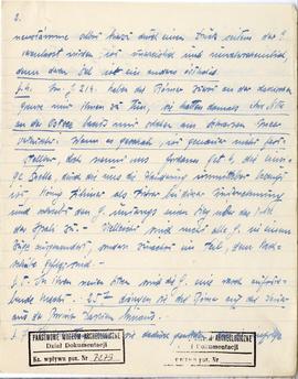 Odręczne wypisy Józefa Żurowskiego w języku niemieckim z Johannes Hoops  Reallexikon der germanis...