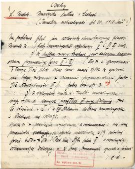 Brulion Józefa Żurowskiego zawierający zbiór luźnych kartek z notatkami w języku polskim i niemie...