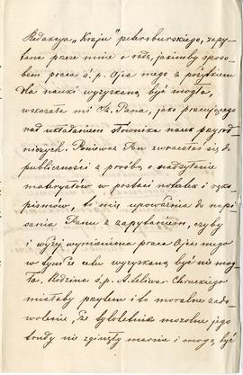 List od Zofii Leliwa - Chruckiej do Erazma Majewskiego (rękopis)  strona 3