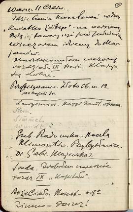 Notatnik nr 71 z odręcznymi notatkami Erazma Majewskiego z okresu od 26.05.1911 r. do 08.08.1912 ...