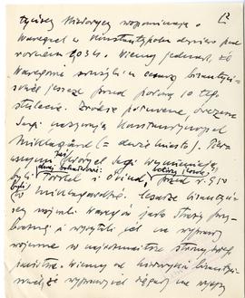 Rękopis trzech wykładów Józefa Żurowskiego pt. "Okres Wikingów w Skandynawji" z roku ak...