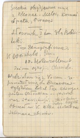 Notes nr 50 z wpisami odręcznymi  Erazma Majewskiego z okresu 19.07.1896 r.-05.10.1896 r.  strona.