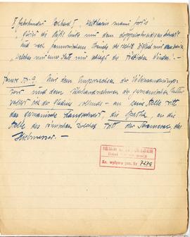 Brulion Józefa Żurowskiego zawierający zbiór luźnych kartek z notatkami w języku polskim i niemie...