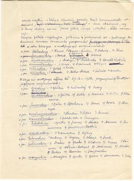 Rękopis. Brudnopis Michała Drewko z dnia 7 lipca 1924 r.: „Plan działalności Urzędu Konserwatorsk...