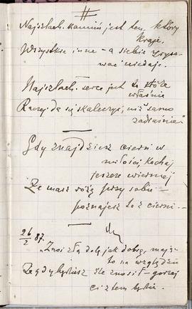Notes nr 28 z wpisami odręcznymi  Erazma Majewskiego z okresu od 24.02.1887 r.-14.07.1887 r.  str...