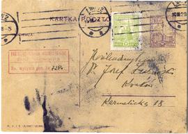 Kartka pocztowa z rękopisem listu Romana Jakimowicza do Józefa Żurowskiego z dnia 10.03.1928 r.  ...