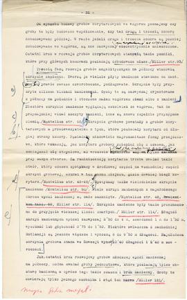 Maszynopis i rękopis trzynastu wykładów Józefa Żurowskiego na temat kultury megalitycznej  strona...