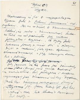 Rękopis sześćdziesięciu ośmiu wykładów Józefa Żurowskiego pt. "Sztuka Podyluwialna" z r...