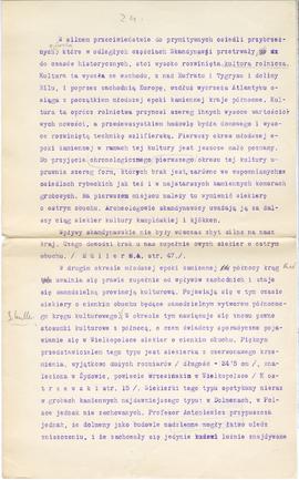 Maszynopis i rękopis trzynastu wykładów Józefa Żurowskiego na temat kultury megalitycznej  strona...