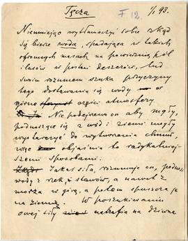 Rękopis p.t. "Tęcza" z dnia 01.01.1892 r.  strona: "Tęcza Nieumiejąc wytłumaczyć s...