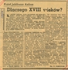 Wycinek prasowy z czasopisma "Trybuna Ludu"  nr 17  s.4. z dnia 18 I 1960 roku  z notat...