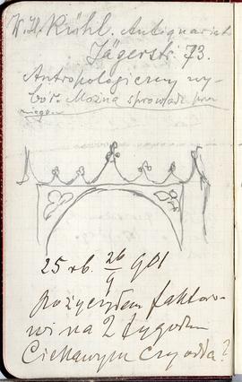 Notatnik nr 58 z odręcznymi notatkami i rysunkami Erazma Majewskiego: "W. H. Rühl. Antiquari...