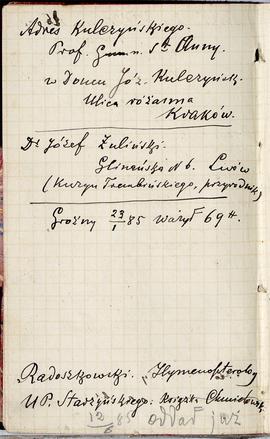 Notes nr 22 z wpisami odręcznymi  Erazma Majewskiego z okresu od 15.05.1885 r. - 08.09.1885 r.  s...