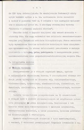 Państwowe Muzeum Archeologiczne w Warszawie. Sprawozdanie z działalności w roku 1982. Mszynopis. ...