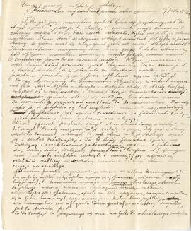 List od Antoniego Jabłonowskiego do Erazma Majewskiego (rękopis)