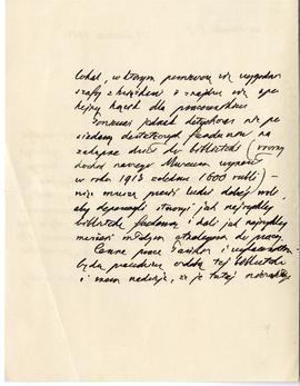 List z Muzeum Etnograficznego w Krakowie do Erazma Majewskiego (rękopis)  strona 2