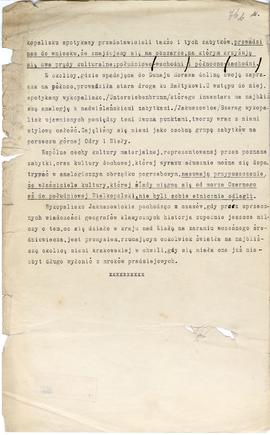 Rękopis pracy doktorskiej Józefa Żurowskiego pt. Wykopalisko z Jakuszowic Małych na tle pokrewnyc...