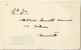 Fiszka z odręcznymi notatkami bibliograficznymi Józefa Żurowskiego  strona 1: "J.A. Jira  Ne...