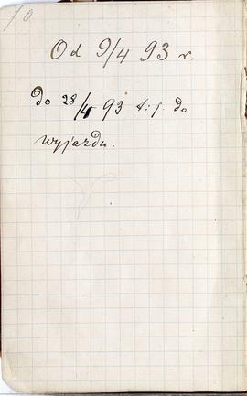 Notes nr 42 z wpisami odręcznymi  Erazma Majewskiego z okresu od 09.04.1993 r.- 28.04.1993 r.  wy...
