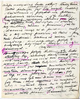 Rękopis wykładów Józefa Żurowskiego z zakresu archeologii przedhistorycznej  strona 39: "[…]...