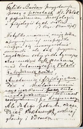 Notes nr 5 z okresu 15.02.1877 r .- 22.04.1877 r. Notatki odręczne Erazma Majewskiego dot. entomo...