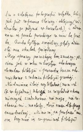 List od Witolda Klingera do Erazma Majewskiego (rękopis), strona 2