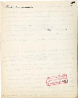 Rękopis dziewięciu wykładów Józefa Żurowskiego pt. "Osadnictwo przedhistoryczne w dorzeczu G...