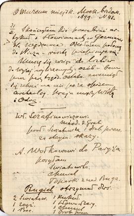 Notatnik nr 54 z odręcznymi notatkami Erazma Majewskiego : "O Muzeum miejsk. […]"