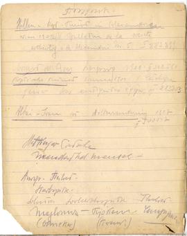 Fragment brulionu Józefa Żurowskiego z notatkami w języku niemieckim na temat kultury merowińskie...