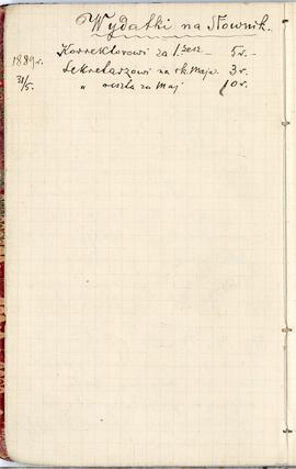 Notes nr 33 z wpisami odręcznymi  Erazma Majewskiego z okresu od 25.05.1889 r. - 10.10.1889 r.  s...