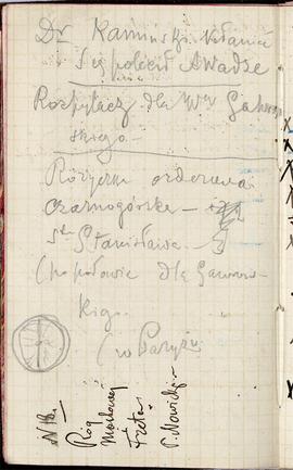 Notes nr 23 z wpisami odręcznymi  Erazma Majewskiego z okresu od 09.09.1885-05.10.1885 r.  strona.