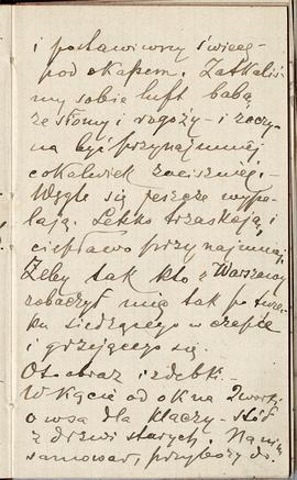 Notes nr 18 z wpisami odręcznymi  Erazma Majewskiego z okresu 01.04.1884 r.- 05.07.1884 r.  strona.