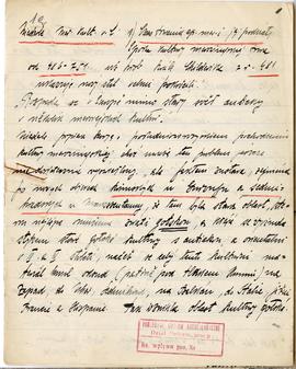 Brulion Józefa Żurowskiego zawierający zbiór luźnych kartek z notatkami w języku polskim i niemie...