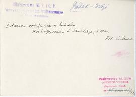 Odbitka pozytywowa czarno-biała. Gródek  pow. Równe. Stanowisko paleolityczne II :"II stanow...