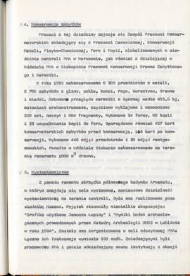 Państwowe Muzeum Archeologiczne w Warszawie. Sprawozdanie z działalności w roku 1985.  Maszynopis...
