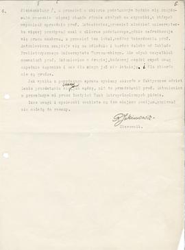 Pismo (maszynopis) z dnia 15.03.1927 r. do Instytutu Nauk Antropologicznych T.N.W.  dot. zbiorów ...