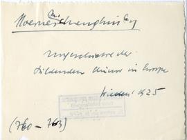 Fiszka z odręcznymi notatkami bibliograficznymi Józefa Żurowskiego  strona 1: "Hoernes M.  M...