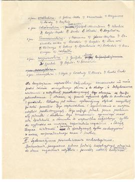 Rękopis. Brudnopis Michała Drewko z dnia 7 lipca 1924 r.: „Plan działalności Urzędu Konserwatorsk...