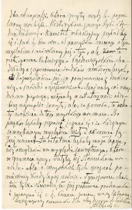 List od Stanisława Ciszewskiego do Erazma Majewskiego (rękopis)  strona 4