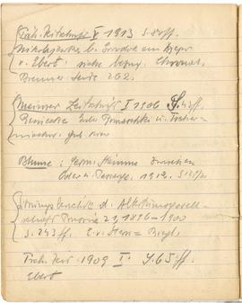 Fragment brulionu Józefa Żurowskiego z notatkami w języku niemieckim na temat kultury merowińskie...