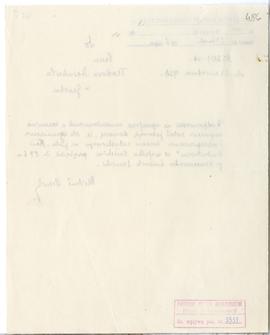 Rękopis. Pismo konserwatora Michała Drewko z dnia 23 kwietnia 1926 r. do Teodora Steinheila w Gró...