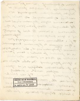 Rękopis wykładów Józefa Żurowskiego z zakresu archeologii przedhistorycznej  strona 30: pieczątka...