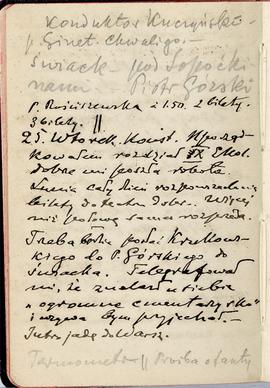 Notatnik nr 68 z odręcznymi notatkami Erazma Majewskiego z okresu od 08.08.1908 r. do 06.10.1909 ...